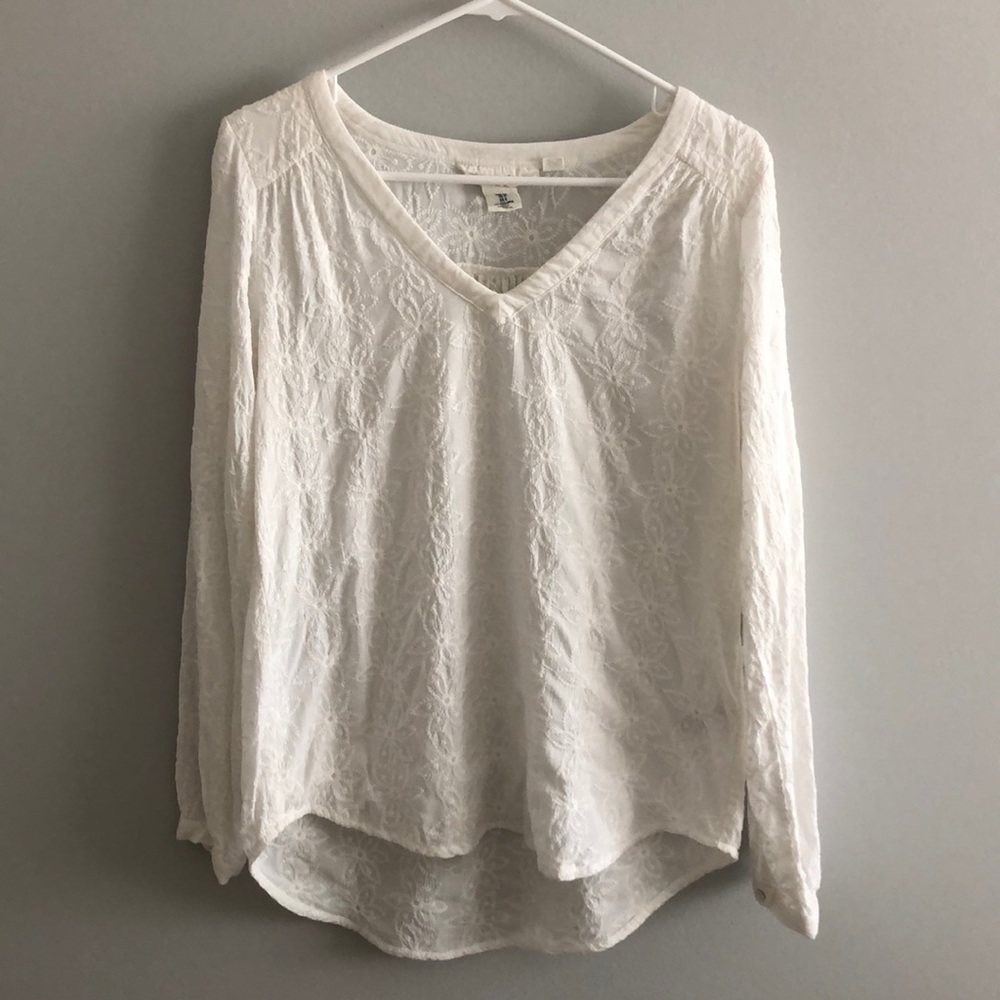 White Floral Tunic